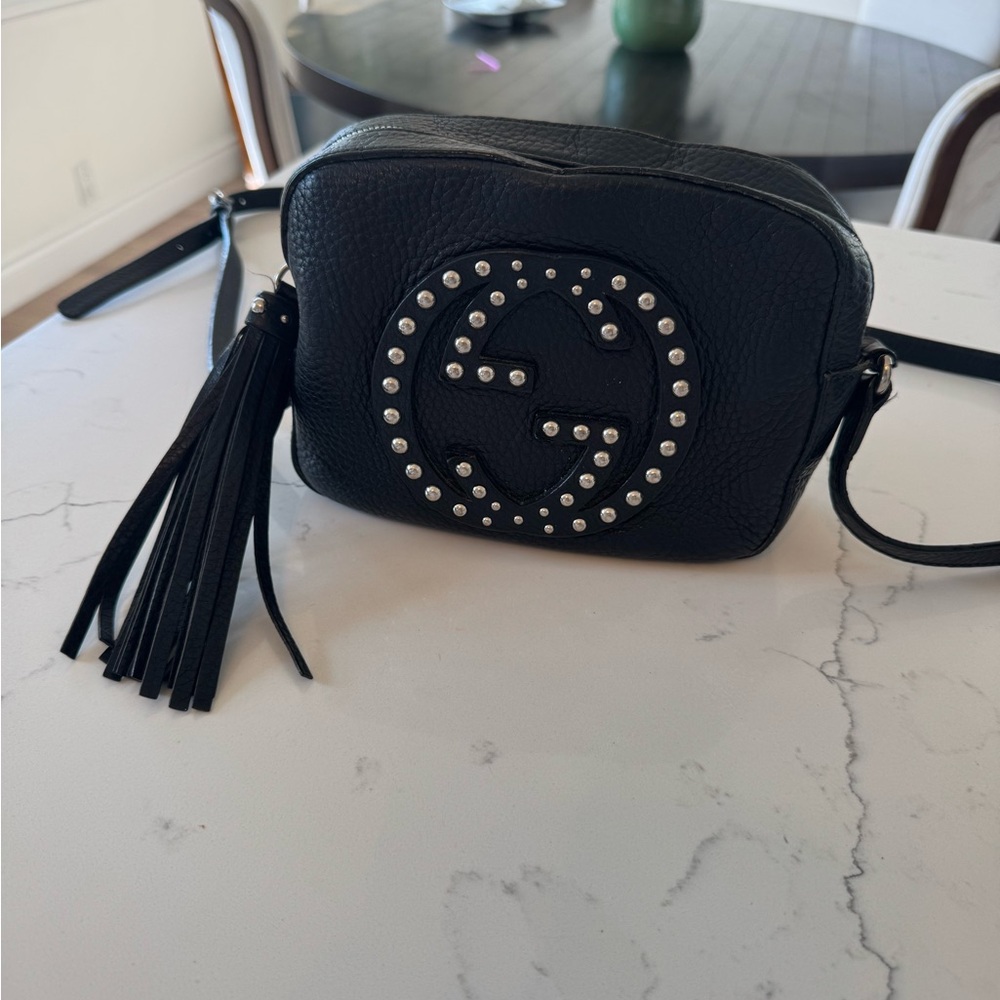 Black Gucci Disco Crossbody Bag
